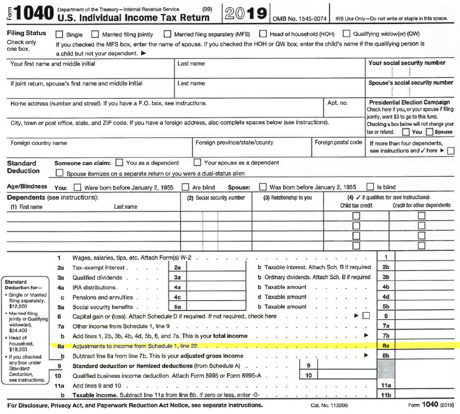 1040 Schedule SE Form Printable